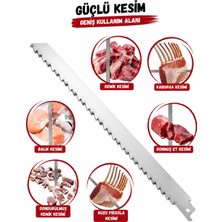 Nextra Paslanmaz Çelik Tilki Kuyruğu Et Kemik Kesim Testere Bıçağı 30 cm Boyasız (5 Adet)