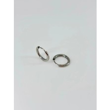 Freedom Storee Rodyum   Çelik Erkek Küpe Çap (10 Mm) Kalınlık (2 Mm) - EKP0025