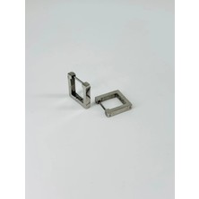 Freedom Storee Rodyum   Çelik Erkek Küpe Çap (9 Mm) Kalınlık (3 Mm) - EKP0022