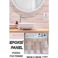Empressco Renkli Duvarlar 30×30CM Pudra Pembe Renkli Epoksi 1 Adet 3D Yapışkanlı Duvar Kaplama Paneli Mutfak Banyo Salon Ofis - Fiyatı, Yorumları