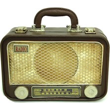 Avensyy Dekoratif Metal Radyo Bavul Vintage Dekoratif Hediyelik