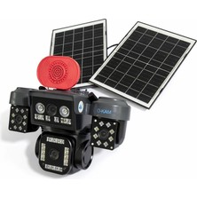 O-kam OK-337 Premium 12MP 4 Kameralı 4G Çift Solar Panel AOV Güvenlik Kamerası