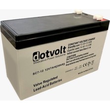 Dotvolt Sc 7 12V 7AH Kuru Tip Ups+Güvenlik Aküsü