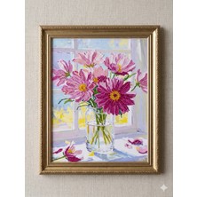 Liva Craft Elmas Mozaik Tablo, 30X40 Vazoda Çiçek Boncuk Yapıştırma Kiti