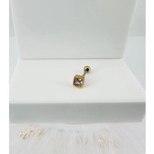 Freedom Storee Zirkon Taşlı Uç Kısmı : Pirinç Kıkırdak Bar Uzunluğu : 6 mm / Bar Kalınlığı 0.8 mm / Top Boyu 3 mm - PT0015-1