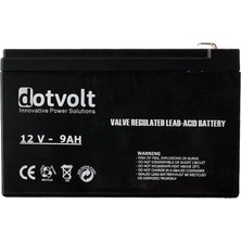 Dotvolt Volt Dt9-12 12V 9AH Kuru Tip Ups+Güvenlik Aküsü