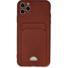 Paxteks Newface Apple iPhone 11 Pro Max Kılıf Kelvin Kartvizitli Silikon - Bordo