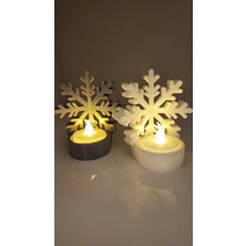 Oko Design Noel Kar Tanesi Dekoratif LED Mumluk Tealight ( 2 Adet )