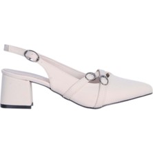 Moda Ayakkabı Tahir 2806 5cm Slingback Mat Topuklu Ayakkabı