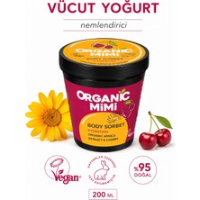 ORGANİC MİMİ Vücut Nemlendiricisi, Hafif Vücut Kremi Arnika Vişne, 200 ml/ Body Sorbet