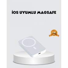 Marsilyan Magsafe Uyumlu Kablosuz Batarya – 27W Hızlı Şarj Destekli Kompakt Güç Bankası