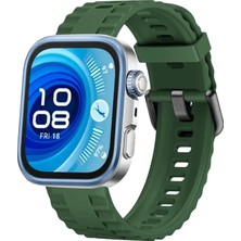 Yazline Global Mey Ithalat®  Huawei Watch Fit 3 Klasik Kordon - Koyu Yeşil