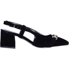 Moda Ayakkabı Ayışığı 2811 5cm Slingback Mat Kadın Topuklu Ayakkabı