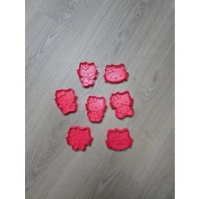 Oko Design Hello Kitty Sevimli Kurabiye Kalıbı ve Kil Oyun Hamuru Kalıbı 7 Adet