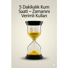 Yazline Global 5 Dakikalık Kum Saati Zamanlayıcı – Sarı Dekoratif Masa Saati 4 Renk Seçeneği