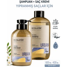 ECOLATIER Saç Bakım Seti Yıpranmış Saçlar İçin %97,4 Doğal Şampuan ve Saç Kremi Argan Yağı ve Yasemin Özü