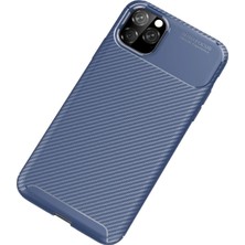 Yazline Global Mey Ithalat®  iPhone 11 Pro Max Kılıf Auto Focus Karbon Kapak - Lacivert