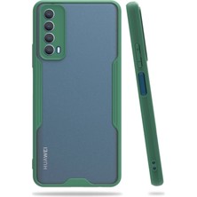 Yazline Global Mey Ithalat®  Huawei P Smart 2021 Kılıf Platin Silikon - Yeşil