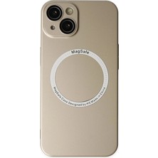 Yazline Global Mey Ithalat®  iPhone 14 Plus Kılıf Jack Magneticsafe Lens Silikon - Gold