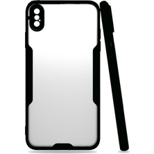 Yazline Global Mey Ithalat®  iPhone Xs Max Kılıf Platin Silikon - Siyah