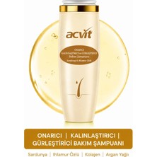 Acvit Gürleştirici ve Kalınlaştırıcı Bitkisel Şampuan 330 ML | Sardunya & Ihlamur Özlü Onarıcı Saç Bakımı
