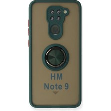 Yazline Global Mey Ithalat®   Redmi Note 9 Kılıf Montreal Yüzüklü Silikon Kapak - Yeşil