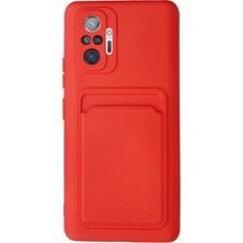 Yazline Global Mey Ithalat®   Redmi Note 10 Pro Kılıf Kelvin Kartvizitli Silikon - Kırmızı