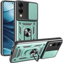 Yazline Global Mey Ithalat®  Samsung Galaxy S25 Edge Pars Lens Yüzüklü Silikon - Yeşil