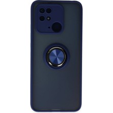 Yazline Global Mey Ithalat®   Redmi 10C Kılıf Montreal Yüzüklü Silikon Kapak - Lacivert