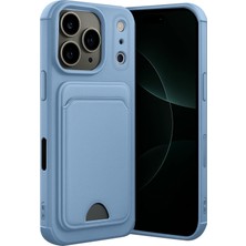 Yazline Global Mey Ithalat®   iPhone 17 Pro Max Kelvin Kartvizitli Silikon - Mavi