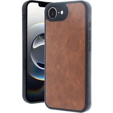 Yazline Global Mey Ithalat®  iPhone 16E Kılıf Aras Deri Kapak - Taba