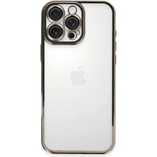 Yazline Global Mey Ithalat®  iPhone 16 Pro Kılıf  Lensli Silikon - Titanyum Gri