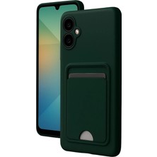 Yazline Global Mey Ithalat®  Samsung Galaxy A07 4g Kelvin Kartvizitli Silikon - Koyu Yeşil