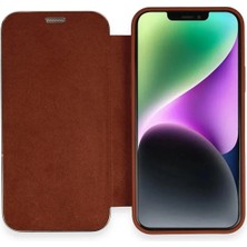 Yazline Global Mey Ithalat®  iPhone 12 Kılıf Dolpin Kapaklı - Kahverengi