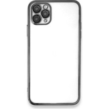 Yazline Global Mey Ithalat®  iPhone 11 Pro Kılıf  Lensli Silikon - Gümüş