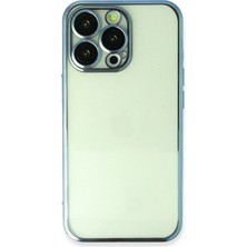 Yazline Global Mey Ithalat®  iPhone 13 Pro Max Kılıf  Lensli Silikon - Açık Mavi