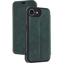 Yazline Global Mey Ithalat®  iPhone 16E Kılıf Flip Cover - Koyu Yeşil