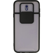 Yazline Global Mey Ithalat®  Samsung Galaxy J7 Pro / J730 Kılıf Palm Buzlu Kamera Sürgülü Silikon - Siyah