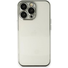Yazline Global Mey Ithalat®  iPhone 13 Pro Max Kılıf  Lensli Silikon - Gümüş