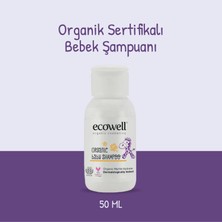 Ecowell Organik Bebe Şampuanı 50 ml Seyahat Boyu Dermatolojik Test Edilmiş Hassas Ciltler İçin