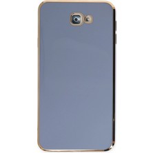 Yazline Global Mey Ithalat®  Samsung Galaxy J7 Prime Kılıf Volet Silikon - Mavi