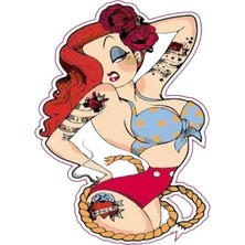 Gogo 75X100MM Sticker Pinup Girl Jessica