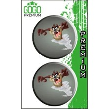 Gogo Damla Sticker 2'li 5X5CM Tazmanya Canavarı