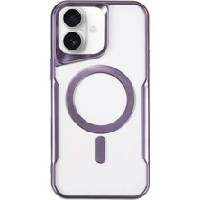 Yazline Global Mey Ithalat®  iPhone 16 Plus Kılıf Boyi Magsafe Silikon Kapak - Derin Mor