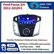 Victor Ford Focus 3 / 4（2012-2018） Android Kablosuz Carplay Navigasyon Multimedya 9 Inch Ekran 2G Ram+32GB Hafıza Çerçeveli ve arka görüş kameralı
