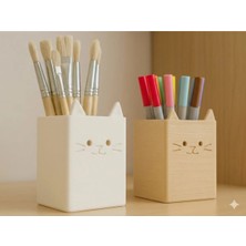 Oko Design Büyük Kapasiteli Kedi Şeklinde Kalemlik