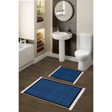 Alanur Home Kaymaz Taban Djt Klozet Takımı Trend Saçaklı Dokuma Desen E5007