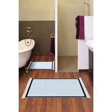 Alanur Home Kaymaz Taban Djt Klozet Takımı Trend Saçaklı Dokuma Desen E5007