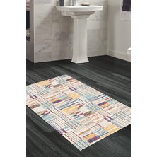 Dekoreko Kaymaz Taban Djt Banyo Halısı Yıldız Deri Modern 1937
