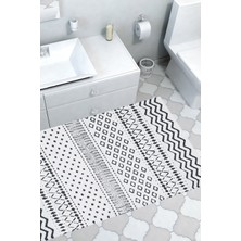 Dekoreko Kaymaz Taban Djt Banyo Halısı Yıldız Deri Iskandinav F5086